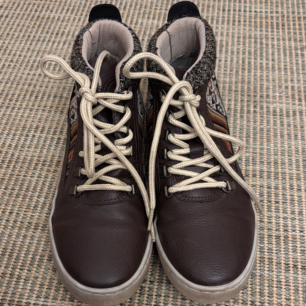 Inkkas Multicolor High-Top Sneakers Vegan Leather size Women 8 - Picture 2 of 9